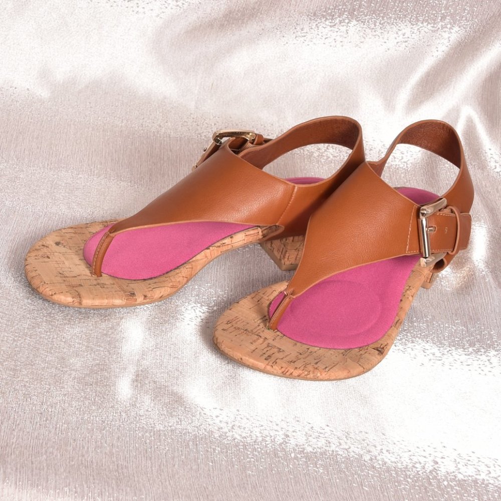 Thong Cork Bottom Flat Sandals Size 8M